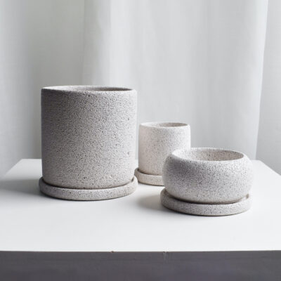 Mica Pots with saucers